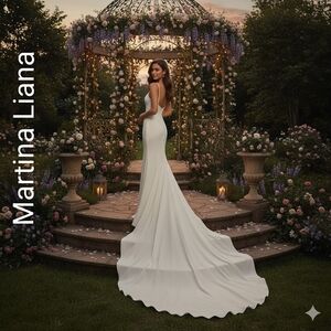 $2200 Martina Liana Town And Country Bridal Wedding Dress Gown Modern Mermaid